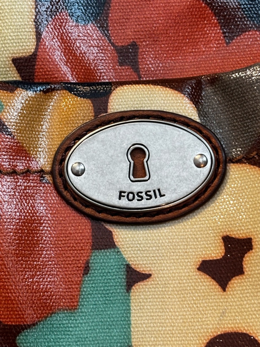 Fossil Keyper floral coated canvas crossbody bag - Picture 4 of 12